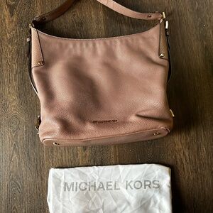 Michael Kors Mauve antique rose colored Leather Shoulder Bag